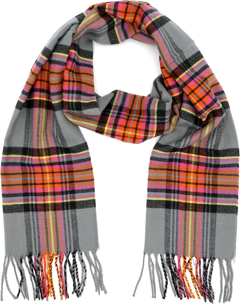 Achillea Scottish Tartan Plaid Scarf - Warm Cashmere Feel Winter Scarf, Scarves for Holiday, Christmas & Daily Wear - Image 1